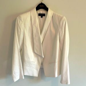 Laundry Shelli Segal linen blend tuxedo jacket 10